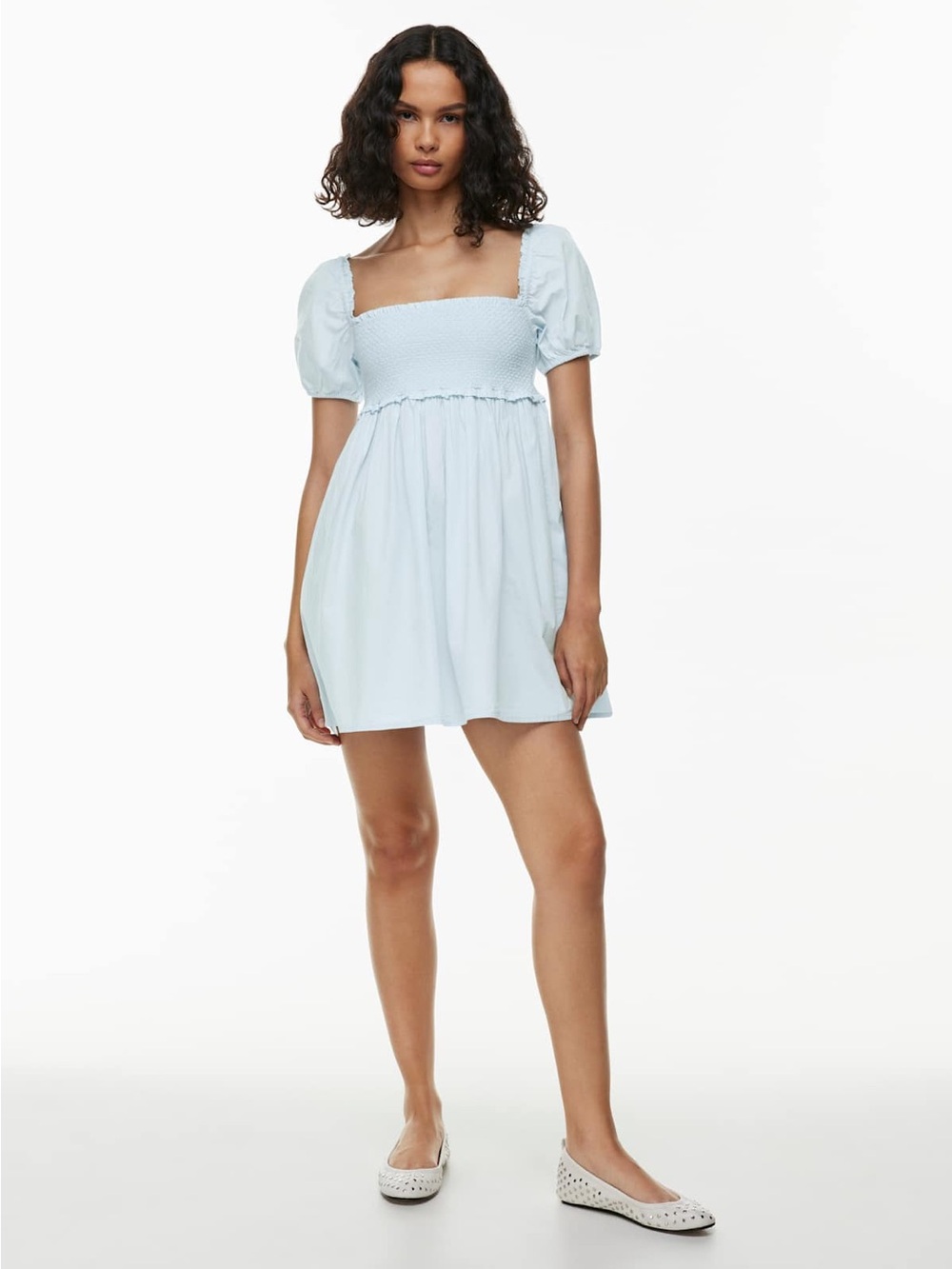 Sunday Best Size 2XS Hadley Poplin Dress - Baby Blue
